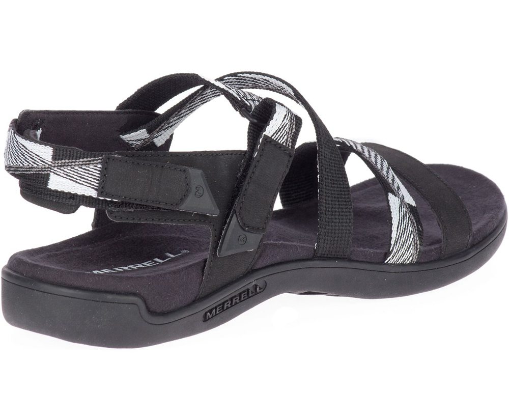 Merrell Sandaler Dame - District Mendi Backstrap - Sort/Hvide - TBU743605